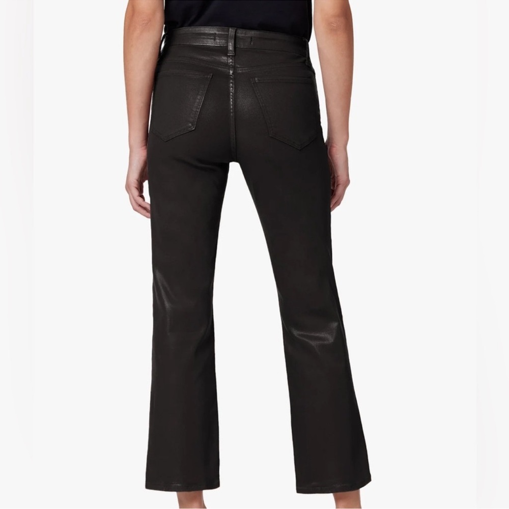 Joe’s Jeans NWT The Callie High Rise Black Coated Cropped Boot Cut Jeans 24
